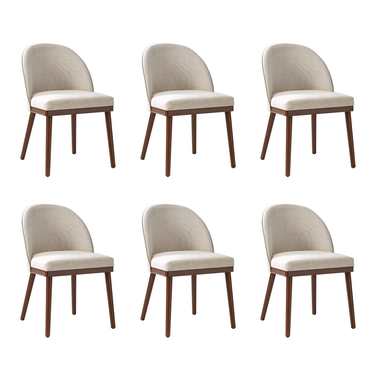 Serta Upholstered Dining Chairs with Solid Wood Legs - Comfortable Modern Kitchen & Dining Room Seating (Set of 2/4/6) for Home, Restaurant, or Office Use
