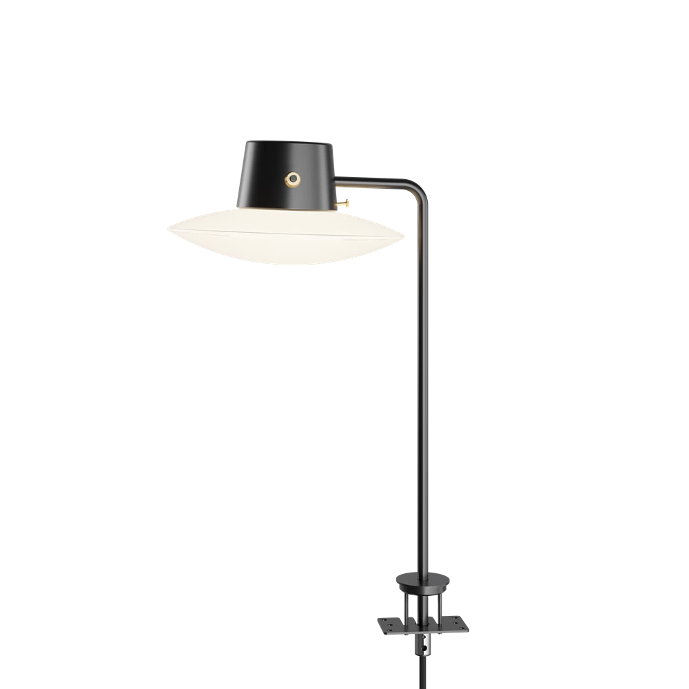 AJ OXFORD Table Lamp - Vintage Industrial Style Desk Lamp with Adjustable Arm & Edison Bulb - Perfect for Home Office, Study, or Bedroom Lighting