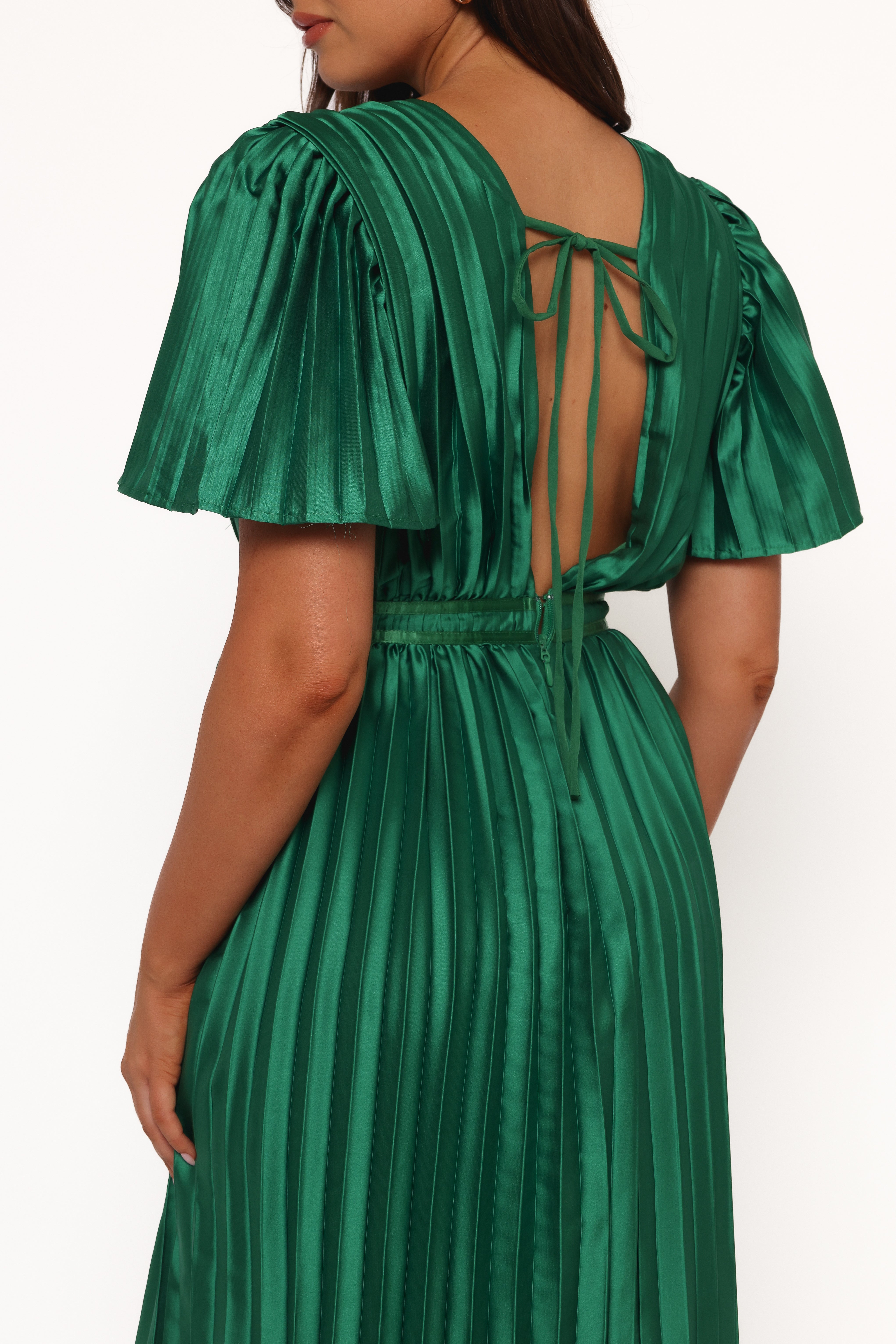 Keelah Midi Dress - Elegant Emerald Green Flowy Summer Dress for Women | Perfect for Weddings, Parties & Beach Vacations