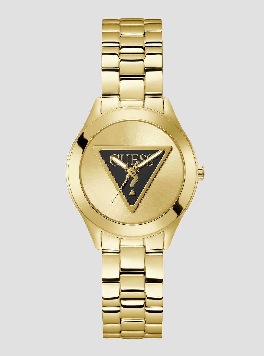 Luxury Gold-Tone Triple Plaque Black Link Bracelet Watch for Men - Perfect for Business, Formal Events & Everyday Wear