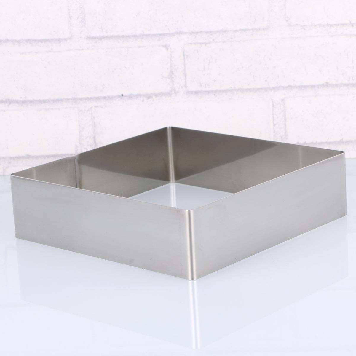 SOIMISS 17 Inch Rectangular Cake Pan - Silver Baking Mold for Square Cakes, Pastry, Cheesecake | Durable Stainless Steel Cake Frame for Professional & Home Baking, Wedding & Birthday Party Desserts