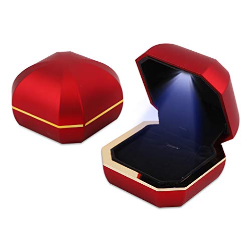 Red octagonal pendant box