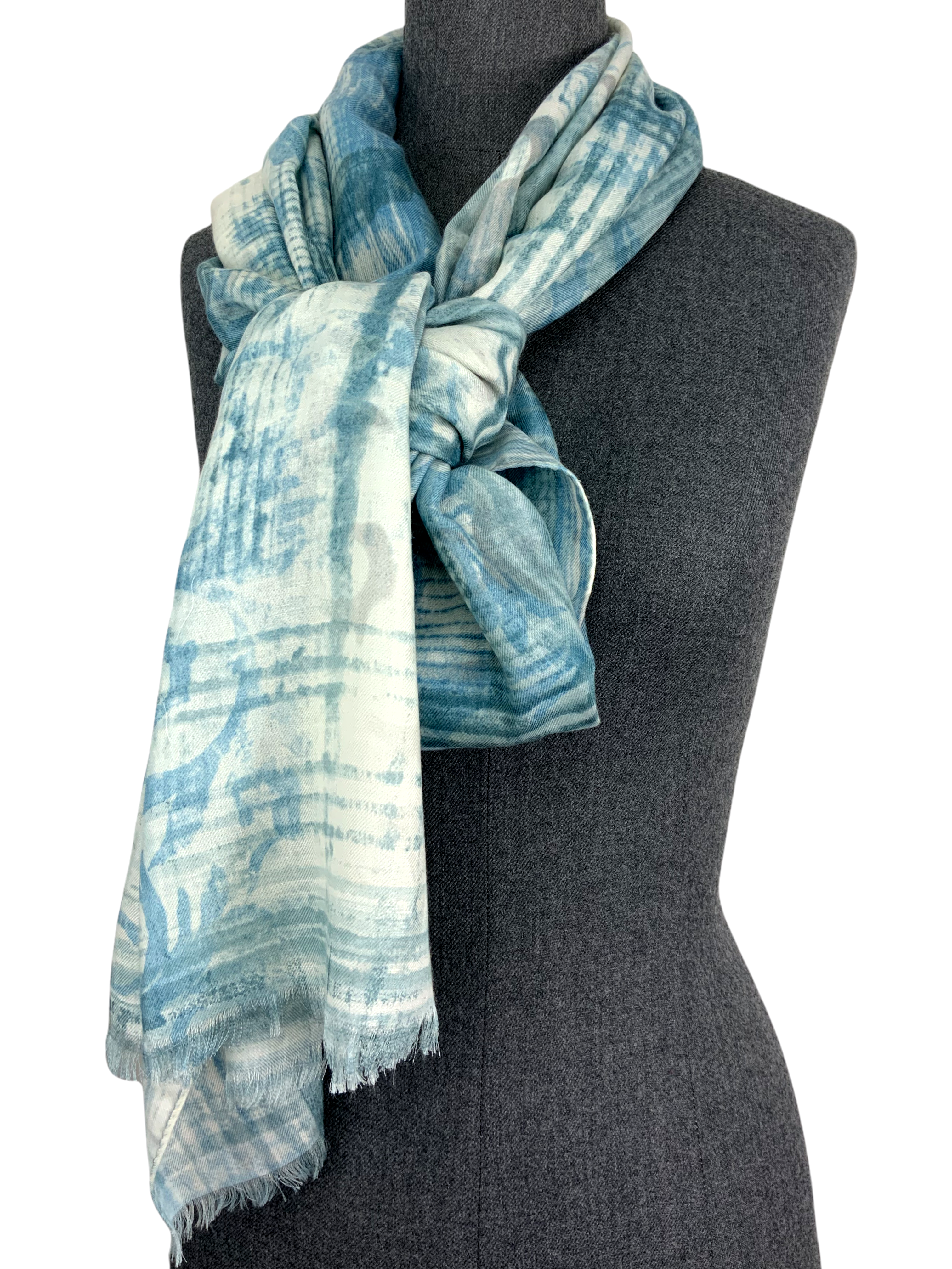 Loro Piana Floral Print Cashmere Shawl Scarf - Luxury 100% Cashmere Wrap for Women - Perfect for Weddings, Parties & Gifting