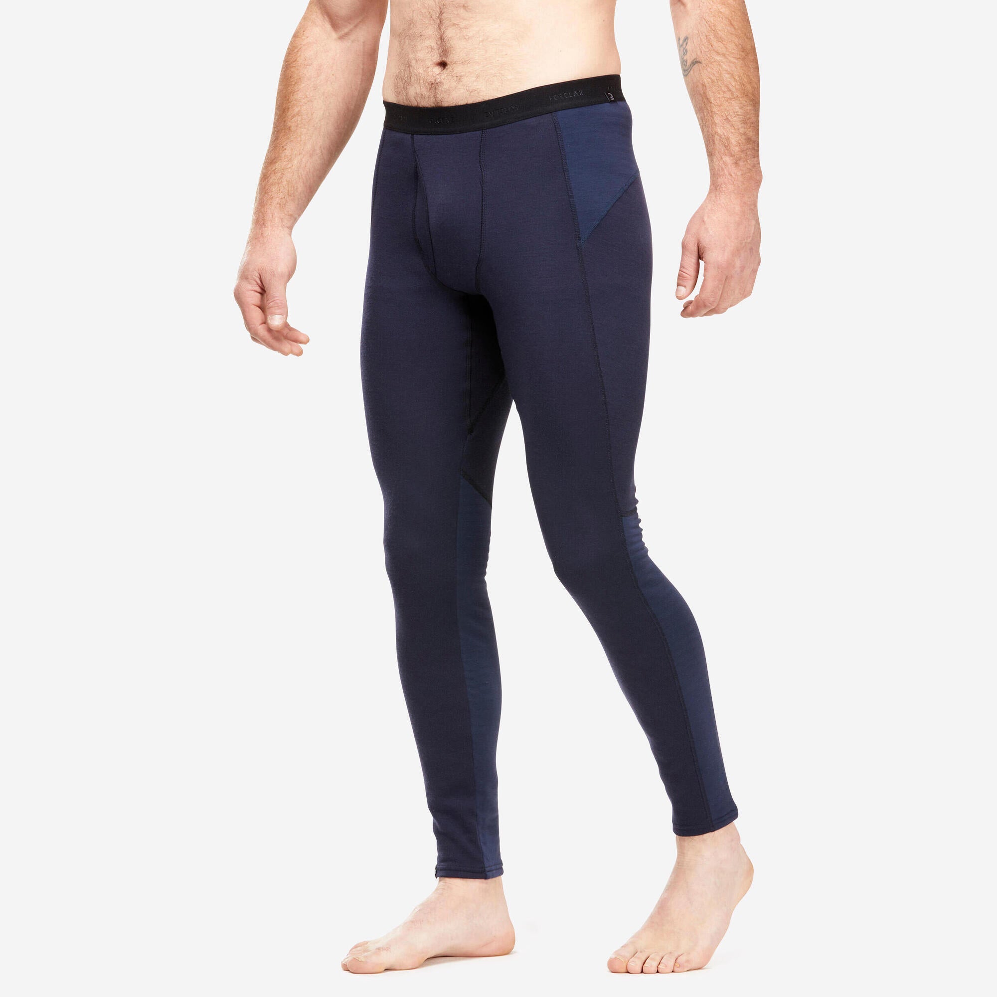Forclaz Men's MT900 Mountain Backpacking Merino Wool Base Layer Tights - Warm Thermal Leggings for Hiking, Camping & Outdoor Adventures