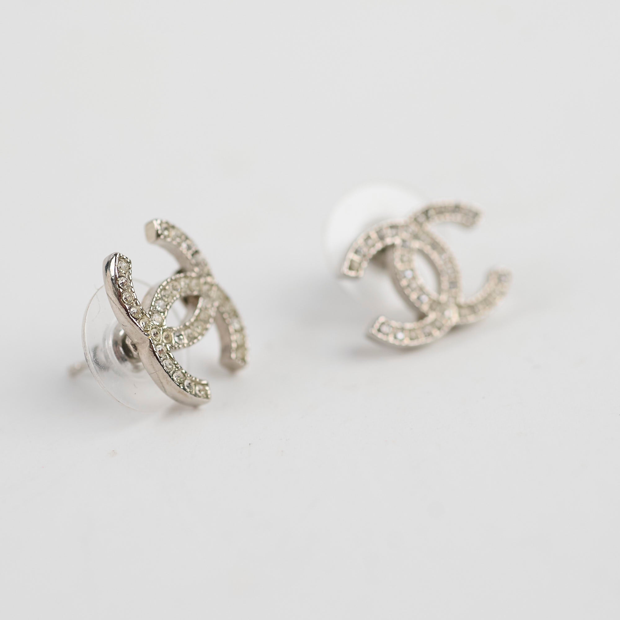 Chanel CC Logo Crystal Earrings for Women - Luxury Fashion Jewelry Gift for Birthday, Anniversary & Special Occasions - Perfect for Parties, Weddings & Evening Events