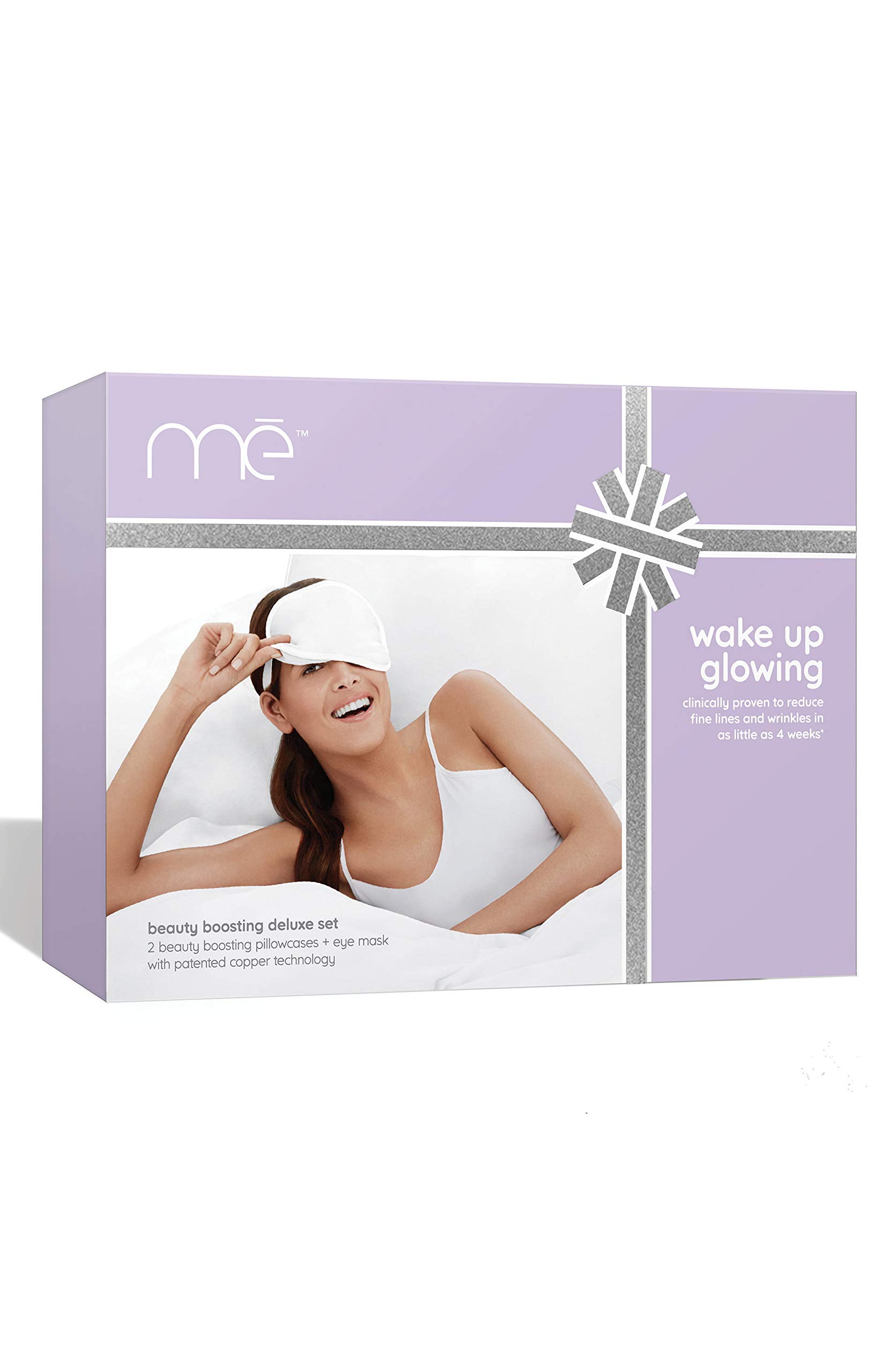 Me Glow Beauty Boosting Deluxe Set - Anti-Aging Eye Mask & 2 Silk Pillowcases for Hair & Skin Care | Perfect for Nighttime Routine & Travel