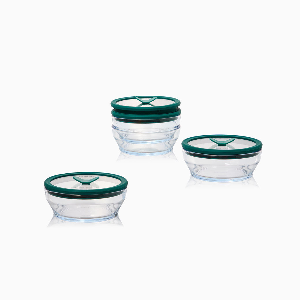 2-Pack Round Glass Baking Dishes with Lids - 2 Cup Capacity, Oven & Microwave Safe - Perfect for Casseroles, Desserts & Meal Prep