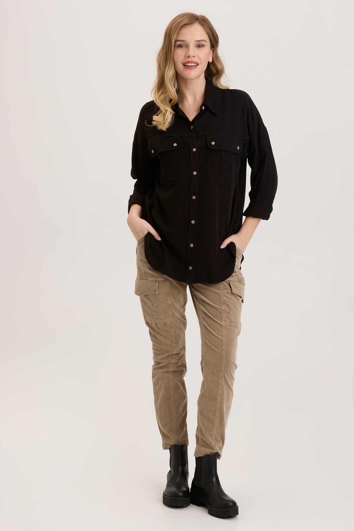 Men's Twill Smithson Button-Up Shirt - Casual & Business Wear for Office, Date Night & Outdoor Activities