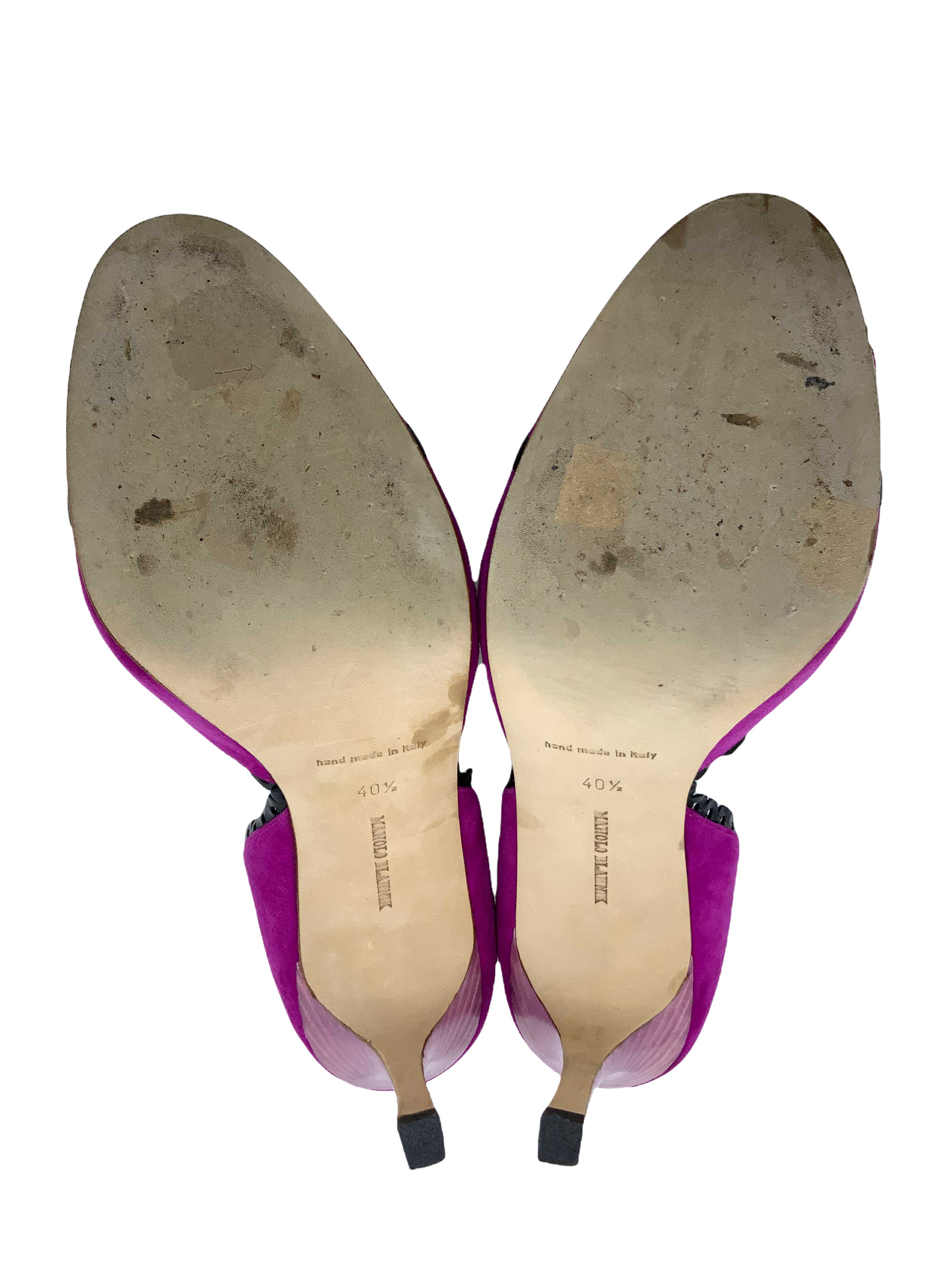 Manolo Blahnik Suede d'Orsay Pumps Women's Size 10.5 - Elegant High Heels for Evening Parties & Formal Events