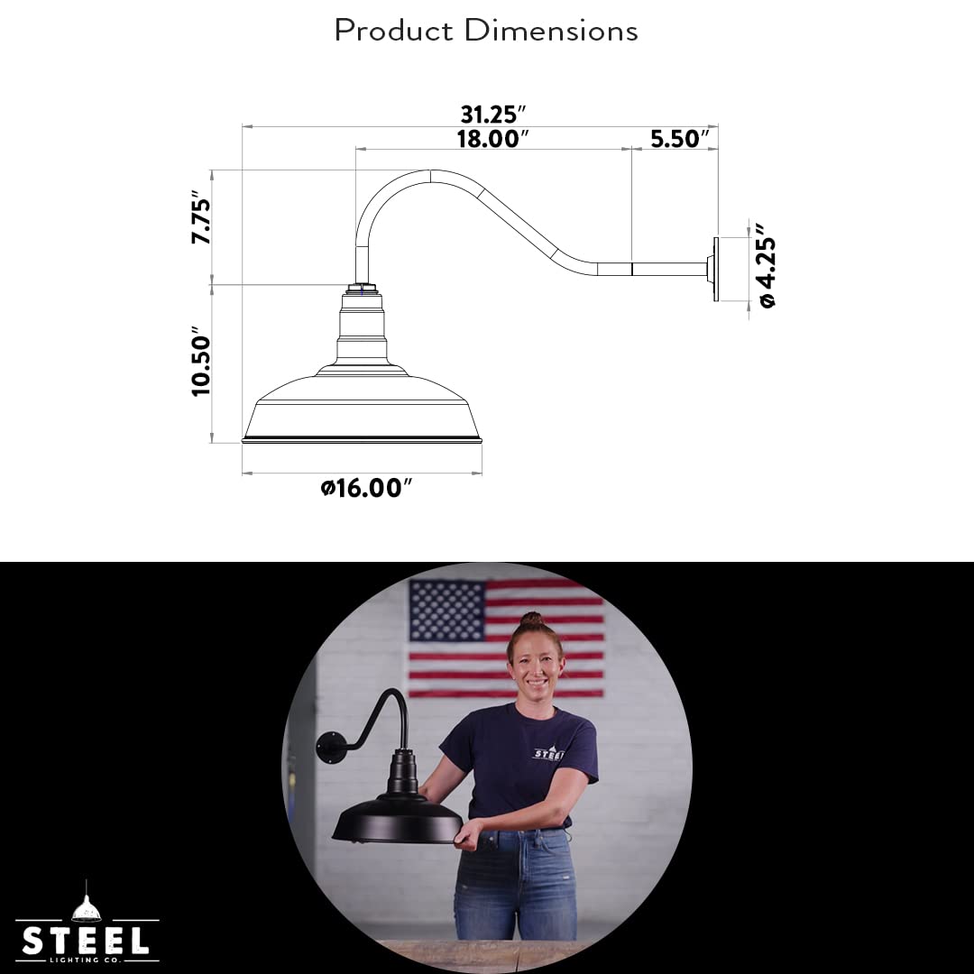 Steel Lighting Co. Gardena Barn Light - 16