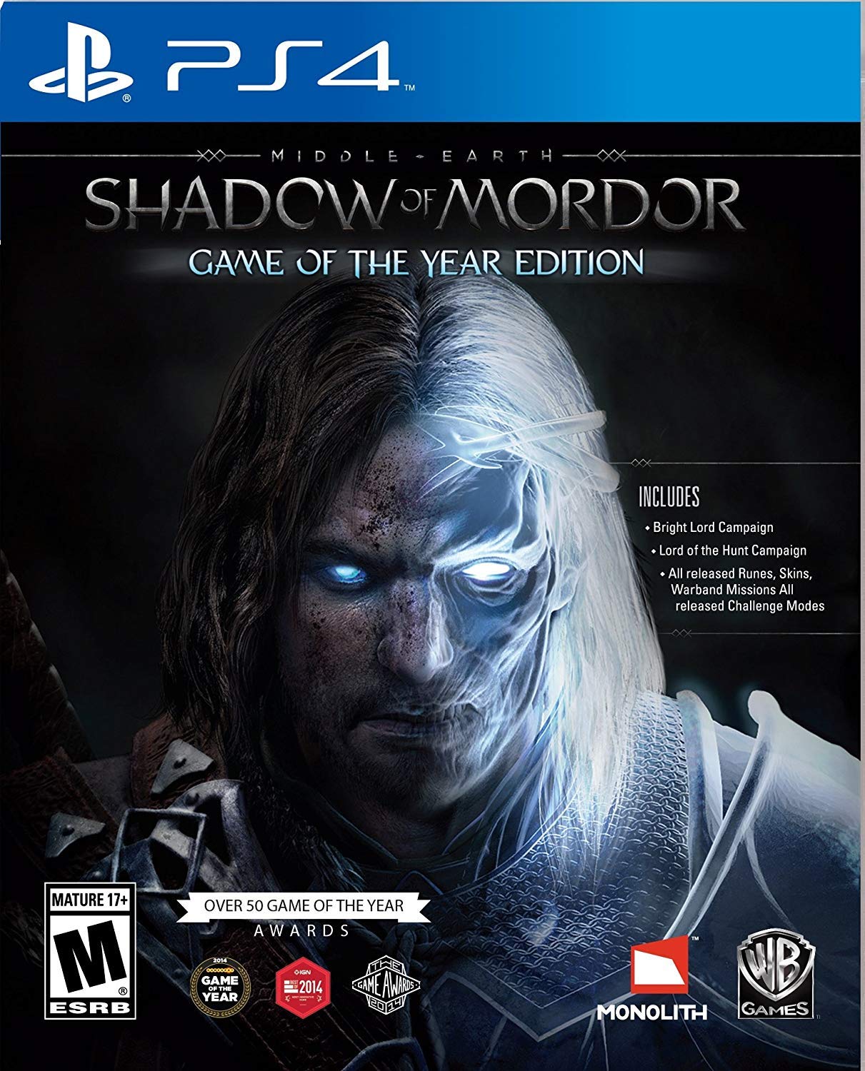 WB Games Shadow of Mordor Game of The Year Edition - PS4 Playstation 4 Game | Open World Action RPG Adventure | Perfect for Fantasy Fans & Lord of the Rings Lovers