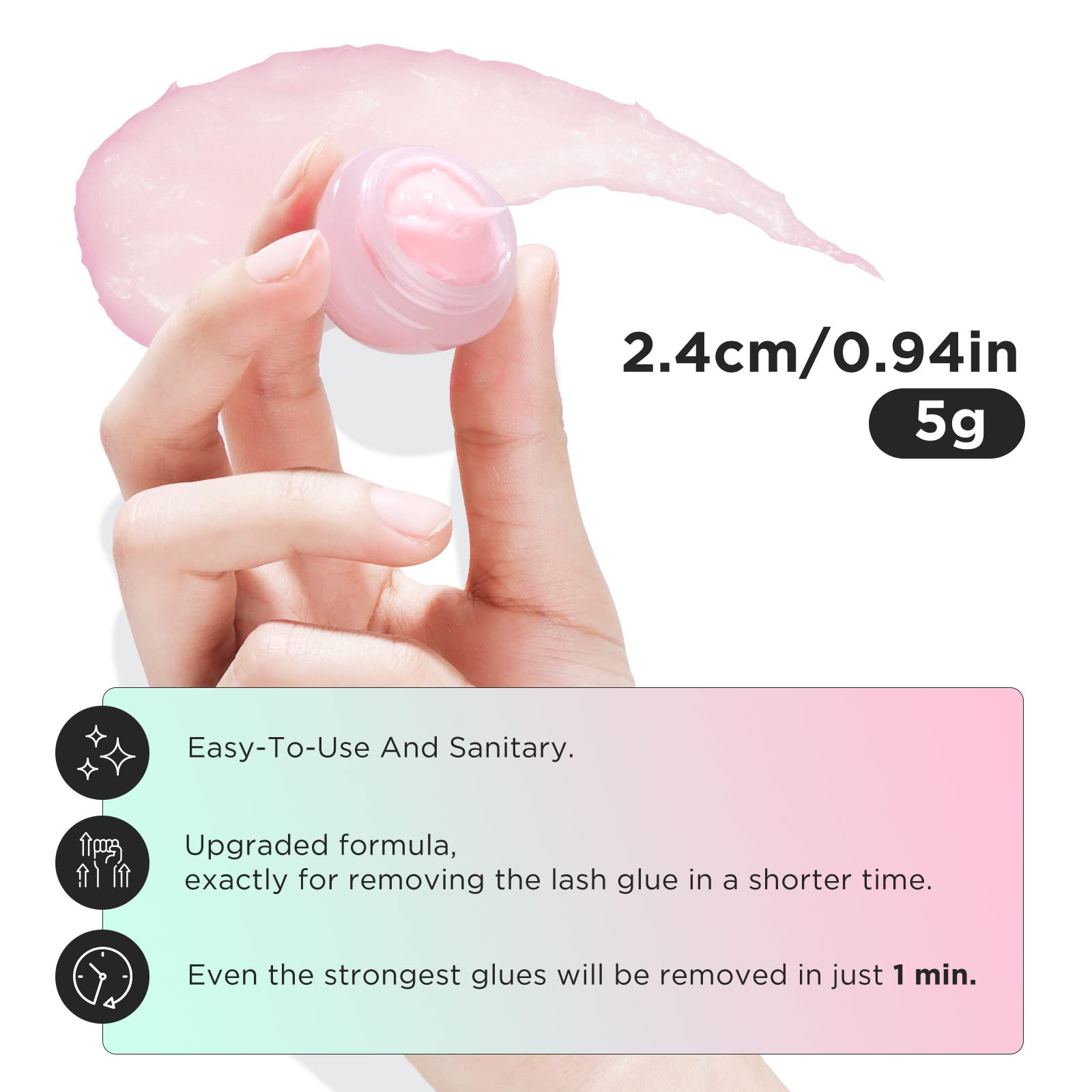 Professional LASHVIEW Eyelash Extension Remover Cream with Lily Scent - 5g Salon-Grade Lash Adhesive Remover for Safe & Gentle Eyelash Extensions Removal - Perfect for Home & Professional Salon Use