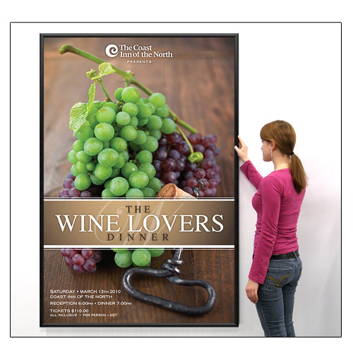 36x72 Large Snap Open Front Loading Poster Frame - 1 1/4