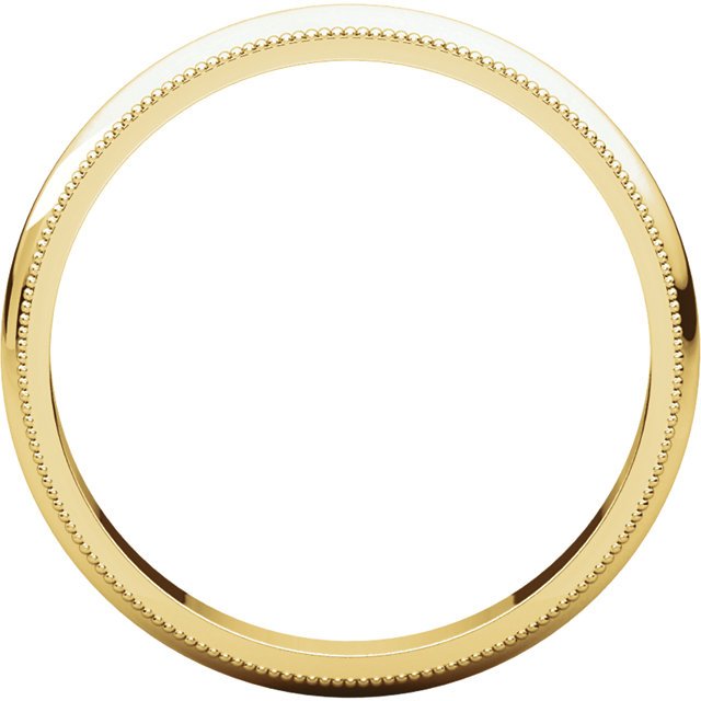 14K Gold 3mm Milgrain Wedding Band for Women - Elegant & Timeless Bridal Ring for Engagement, Anniversary & Special Occasions