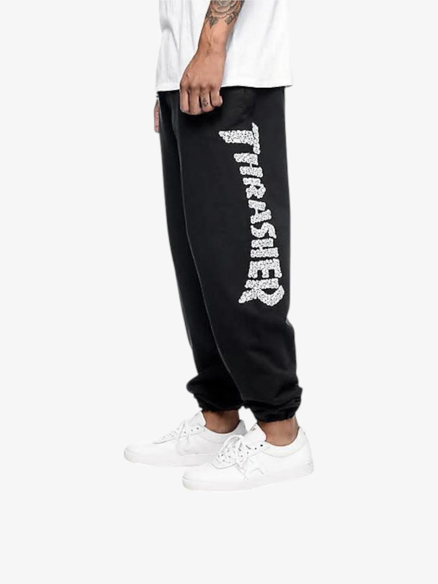 Thrasher Skull Black Sweatpants - Men's Casual Jogger Pants for Streetwear, Skateboarding & Lounge Wear