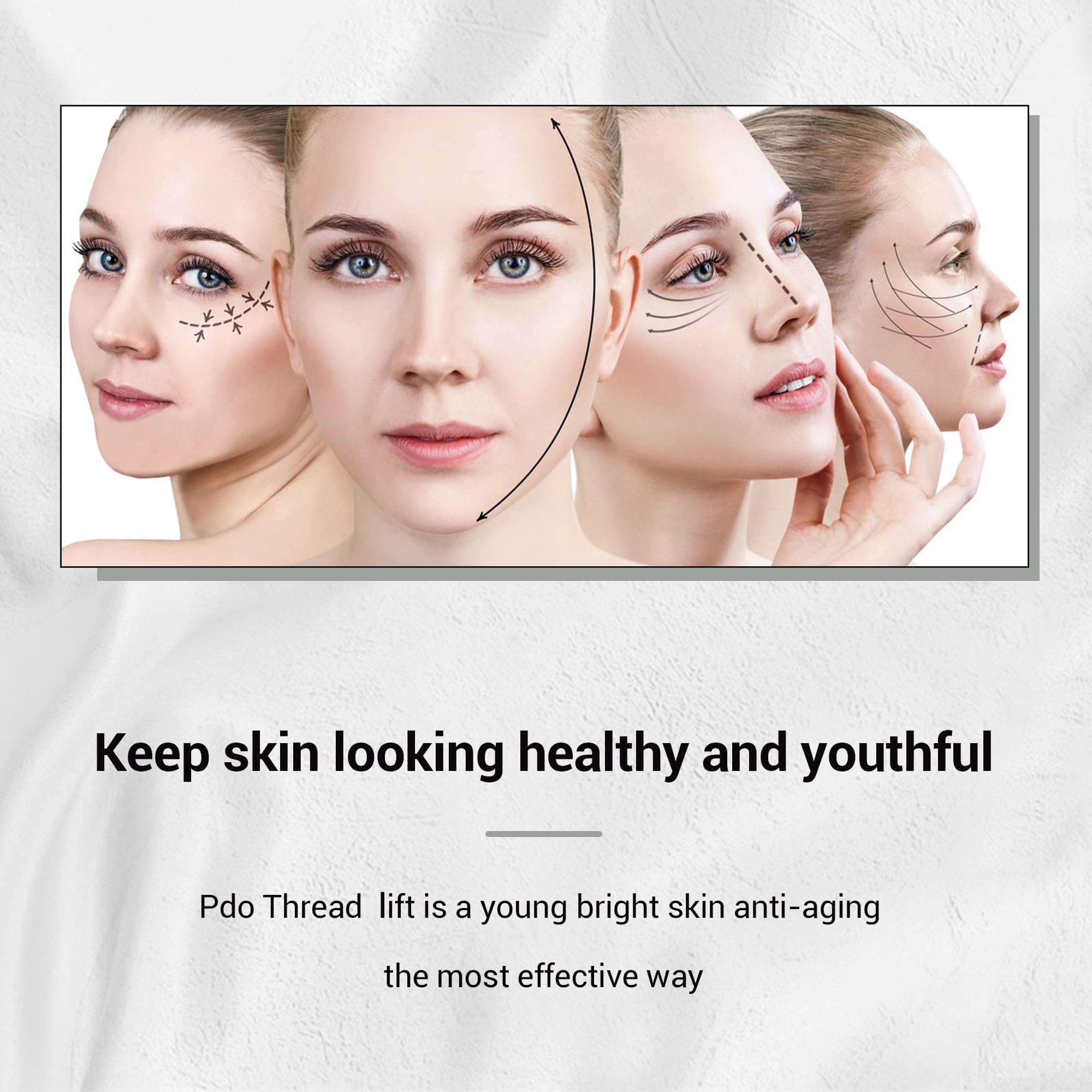 PDO Thread Lift for Face & Body - 100PCS S30G 25mm Blue Protein Threads for Skin Tightening & Rejuvenation | Anti-Aging Facial Treatment & Body Contouring Solution