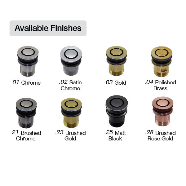 ART Australia Basin Pop Down® Universal Sink Plug and Waste - 32/40mm Brushed Rose Gold - Perfect for Bathroom Vanity, Kitchen Sink & Utility Basin Drainage