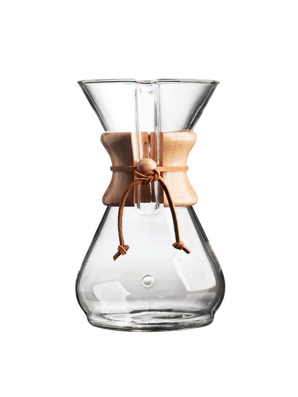 Chemex Eight Cup Classic Coffee Maker - Pour Over Glass Coffee Brewer for Home & Office Use