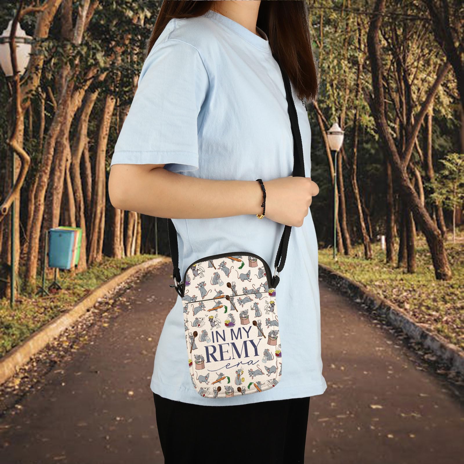 TSOTMO Disney Ratatouille Remy Chef Crossbody Bag - Cute Cartoon Movie Merchandise for Fans - Perfect Gift for Disney World Trips & Cooking Enthusiasts - Use for Travel, Shopping, and Everyday Outings