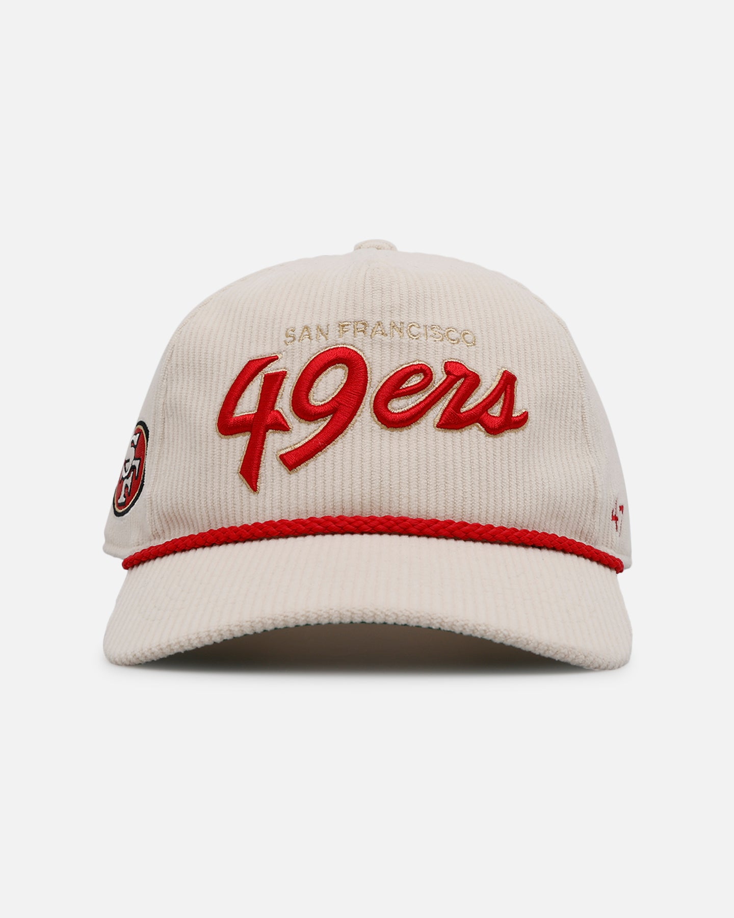 47 Brand San Francisco 49ers 'Natural Script' Premium Hitch Corduroy Snapback Hat - Official NFL Licensed Adjustable Baseball Cap for Men & Women - Perfect for Game Day, Sports Events & Casual Wear