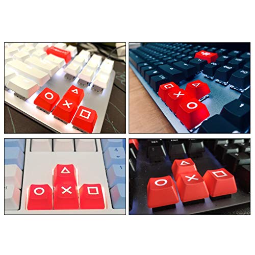 Red Cherry MX Keycaps Set - OEM Profile Gaming Arrow Keycaps for Mechanical Keyboards - DIY Replacement for Enhanced Gaming & Typing Experience - Perfect for Esports, Office & Home Use