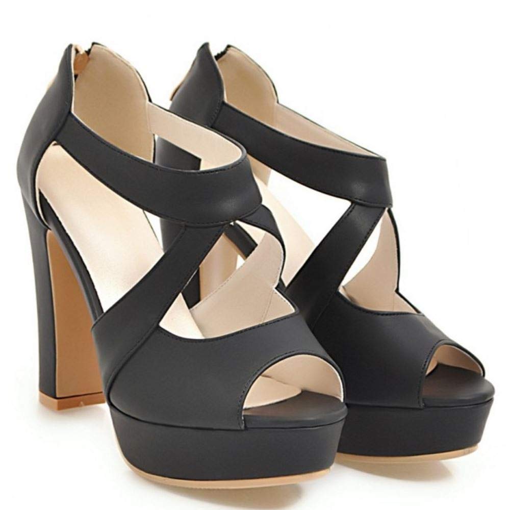 Gracemee Women's Fashion Summer Block Heel Platform Sandals - Comfortable & Stylish for Outdoor, Beach, and Party Wear