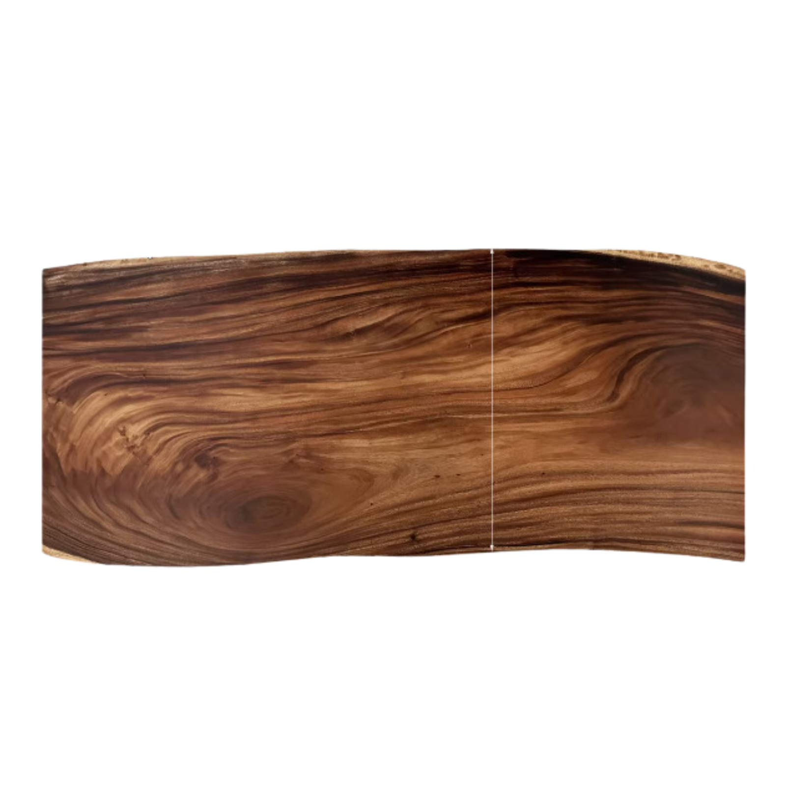 Premium Black Walnut Solid Wood Dining Table with Natural Edge - Large Top for Kitchen, Dining Room & Home Decor