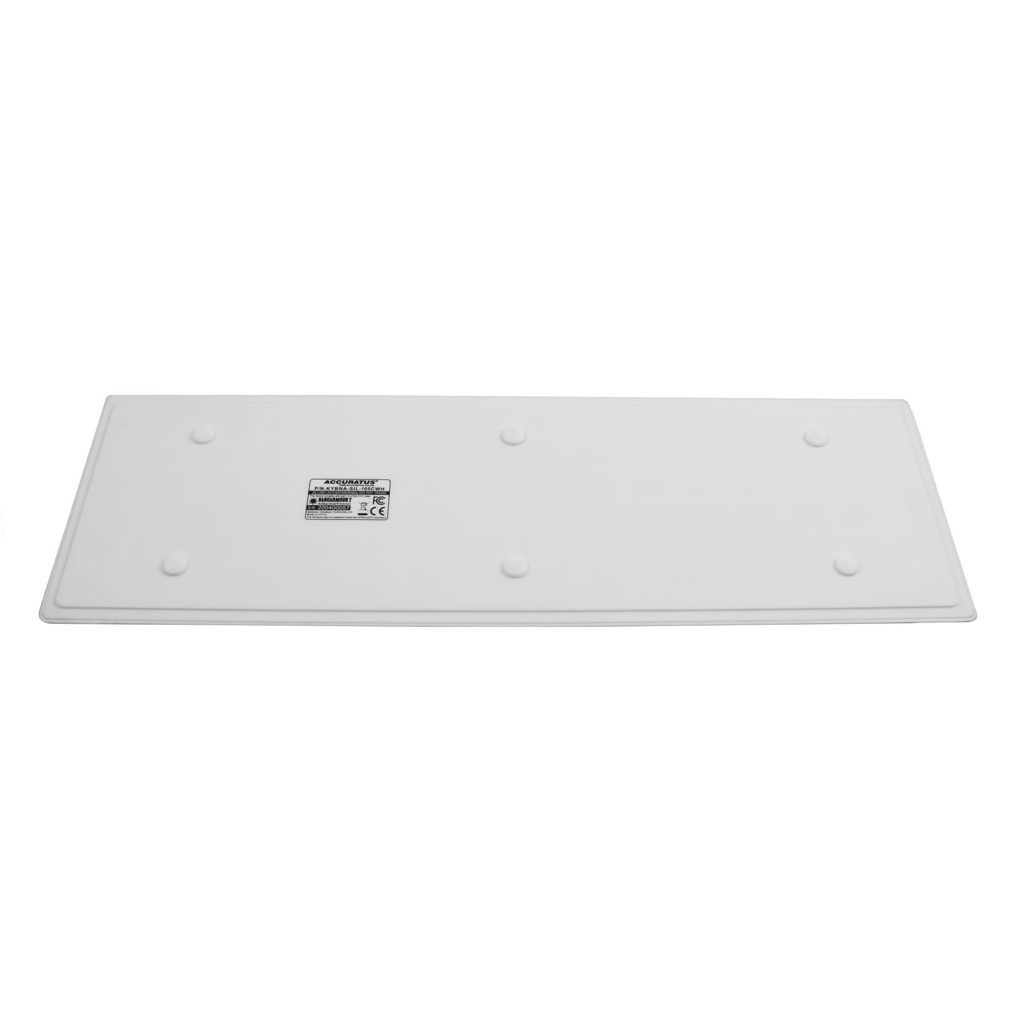 AccuMed 105 Medical & Industrial Waterproof White Keyboard - Spill-Proof Design for Hospitals, Labs & Harsh Environments