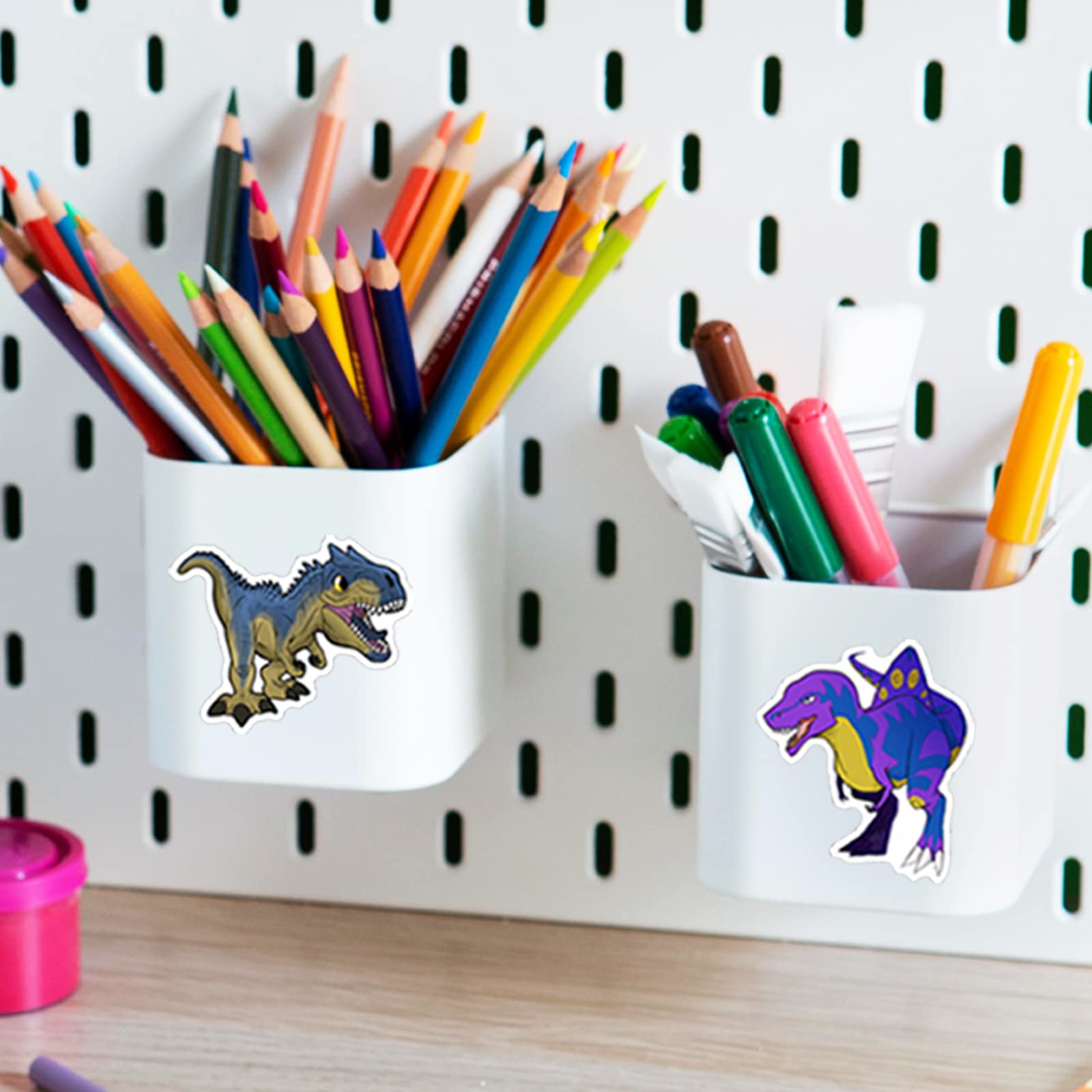 100PCS Dinosaur Stickers for Kids - Waterproof Cartoon Stickers for Scrapbooking, School Supplies, Luggage & Teaching Rewards - Fun Classroom & Party Favors, DIY Crafts & Kids' Activities