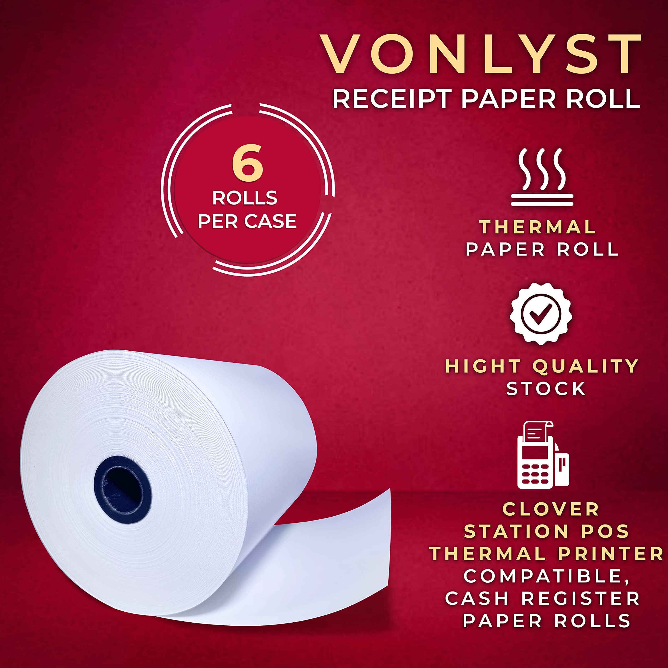 Thermal Receipt Paper Rolls 3 1/8