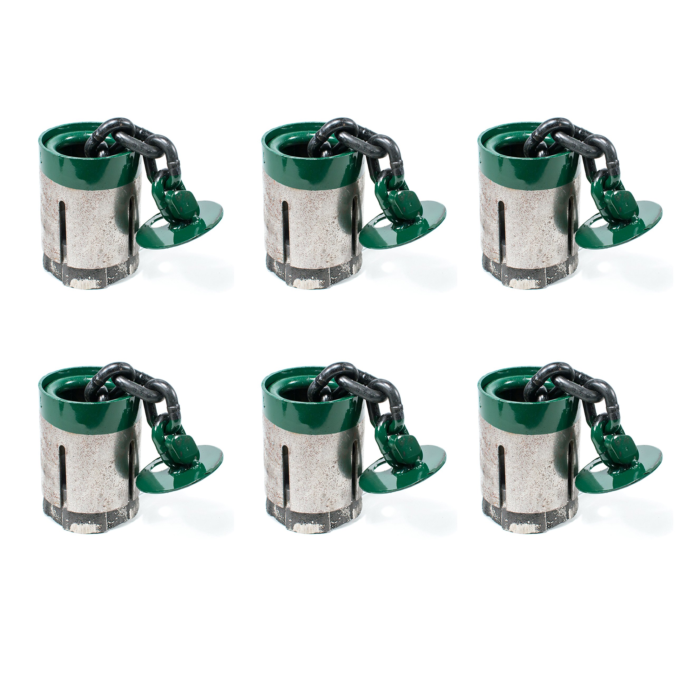 Heavy Duty Anchor Pots for Auto Body Frame Machines & Pulling Posts - 6 Pack Set for Vehicle Collision Repair & Frame Straightening