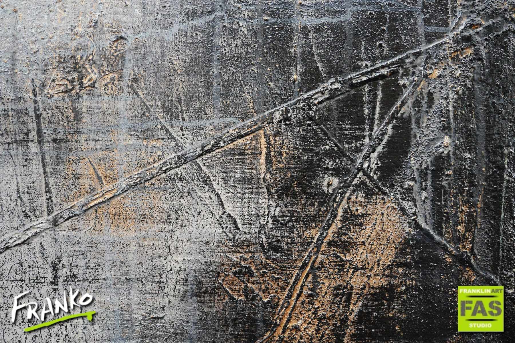 Bronze Age 140cm x 100cm Grey Black Abstract Canvas Art - Modern Wall Decor for Living Room, Bedroom & Office