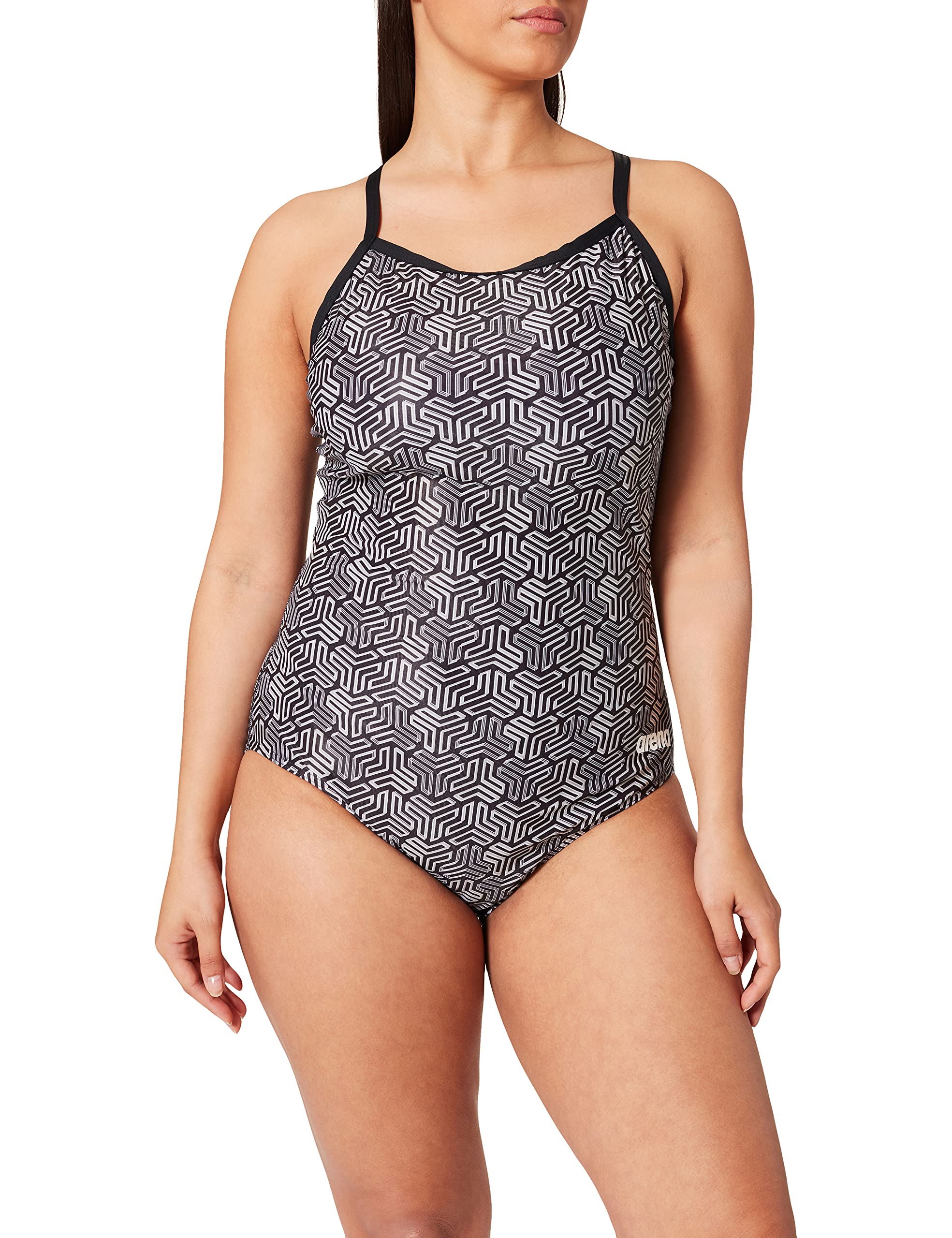 Arena Women's Kikko Light Drop Back One Piece Swimsuit - High-Performance Training & Competition Swimwear for Lap Swimming, Water Aerobics & Triathlons