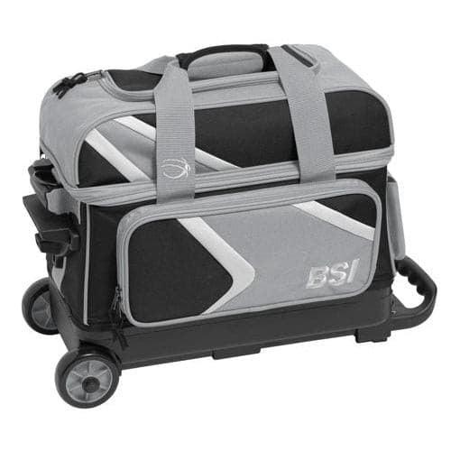 BSI Dash Double Roller Bowling Bag - Black/Grey - Perfect for League Play & Tournaments - Durable & Stylish Bowling Gear for Men & Women