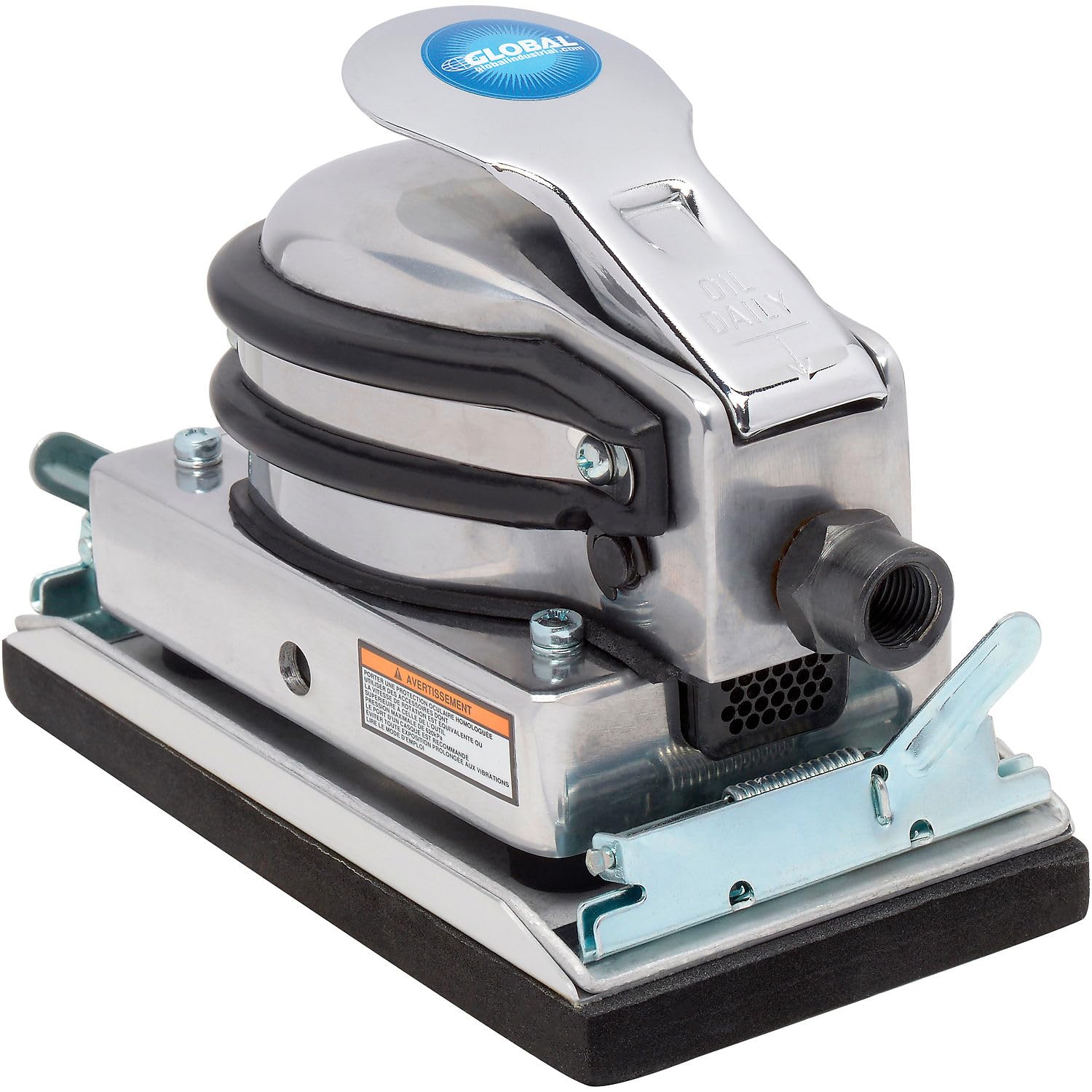 Global Industrial 8 Inch Jitterbug Sander - 6500 RPM High Speed Orbital Sander for Woodworking, Metal Polishing & Surface Preparation