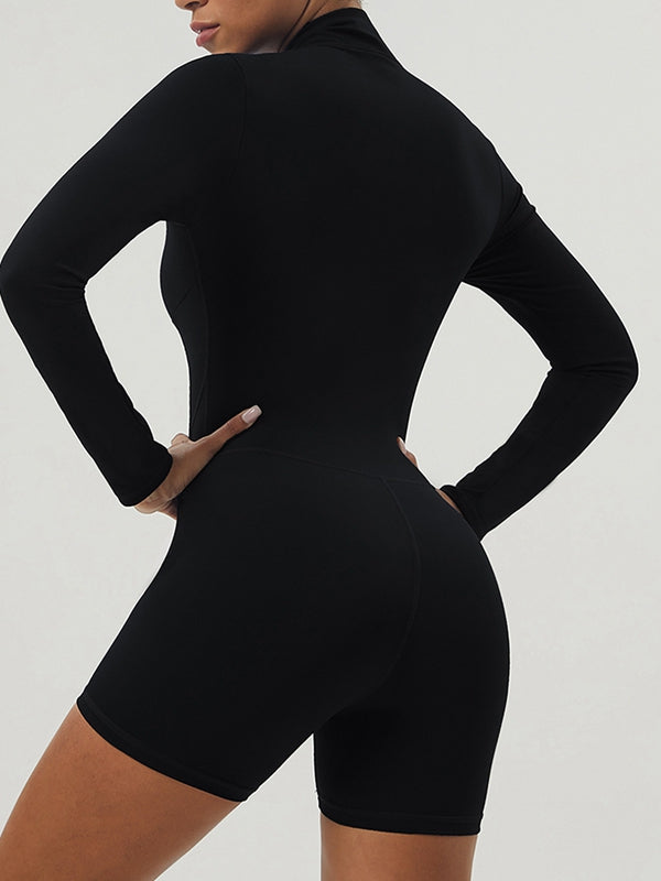 ZASUWA Women's Striped Corset Romper with Zipper - Sexy Bodycon Jumpsuit for Night Out, Clubwear, and Party Outfits