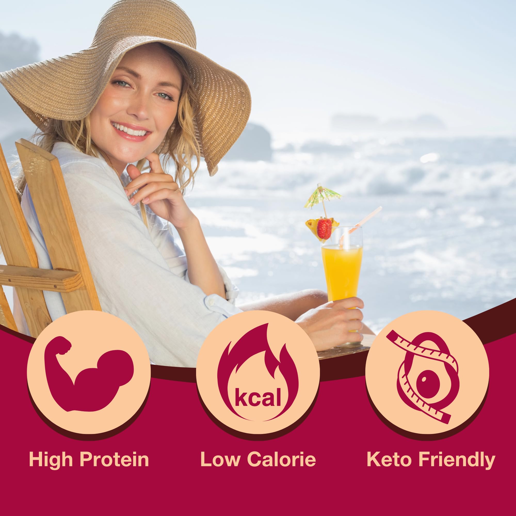 ProtiDIET Peach Mango High Protein Drink Mix - Fat Free, Low Sugar, Easy to Mix Protein Powder for Weight Loss & Muscle Recovery - 7 Single Serve Packets - Perfect for Gym, Workouts & Busy Lifestyles