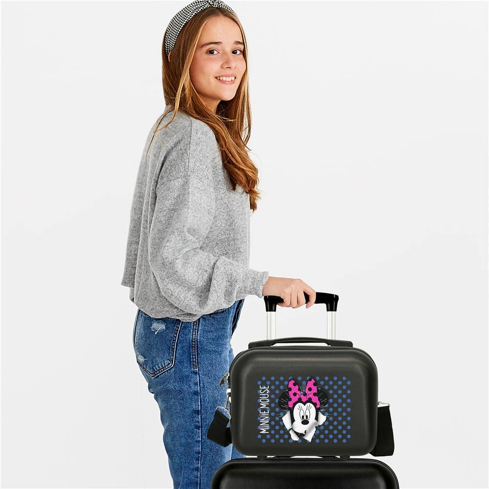Disney Princess Girls' Beauty Makeup Case - Black & Pink Cosmetic Storage Box for Travel, School & Birthday Gifts | Perfect for Kids Makeup Organizer & Toy Storage
