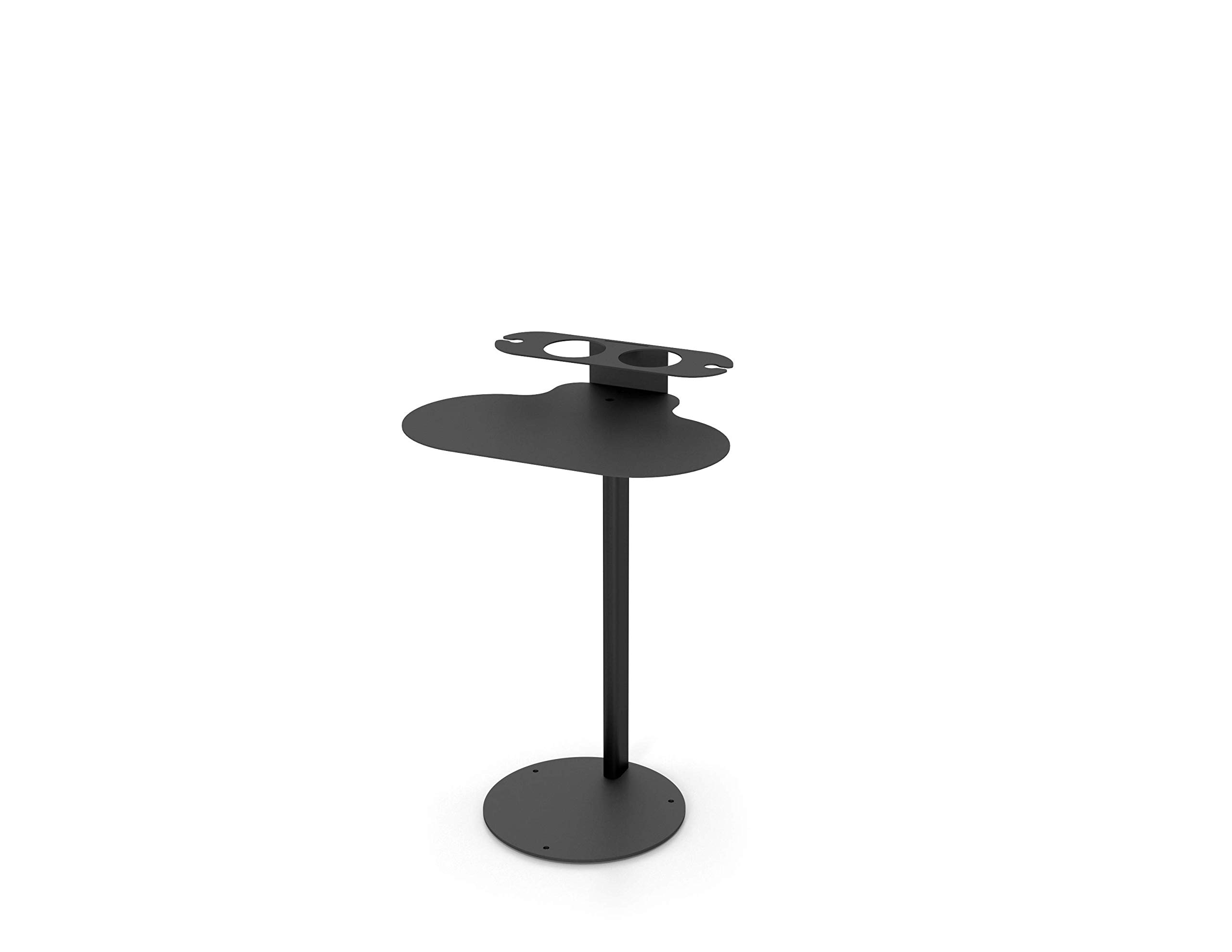 Ultimate Side Table with Drink Holders - Portable SideBAR End Table for Living Room, Patio, or Bedroom - Sturdy Black Accent Table for Drinks, Books & Decor