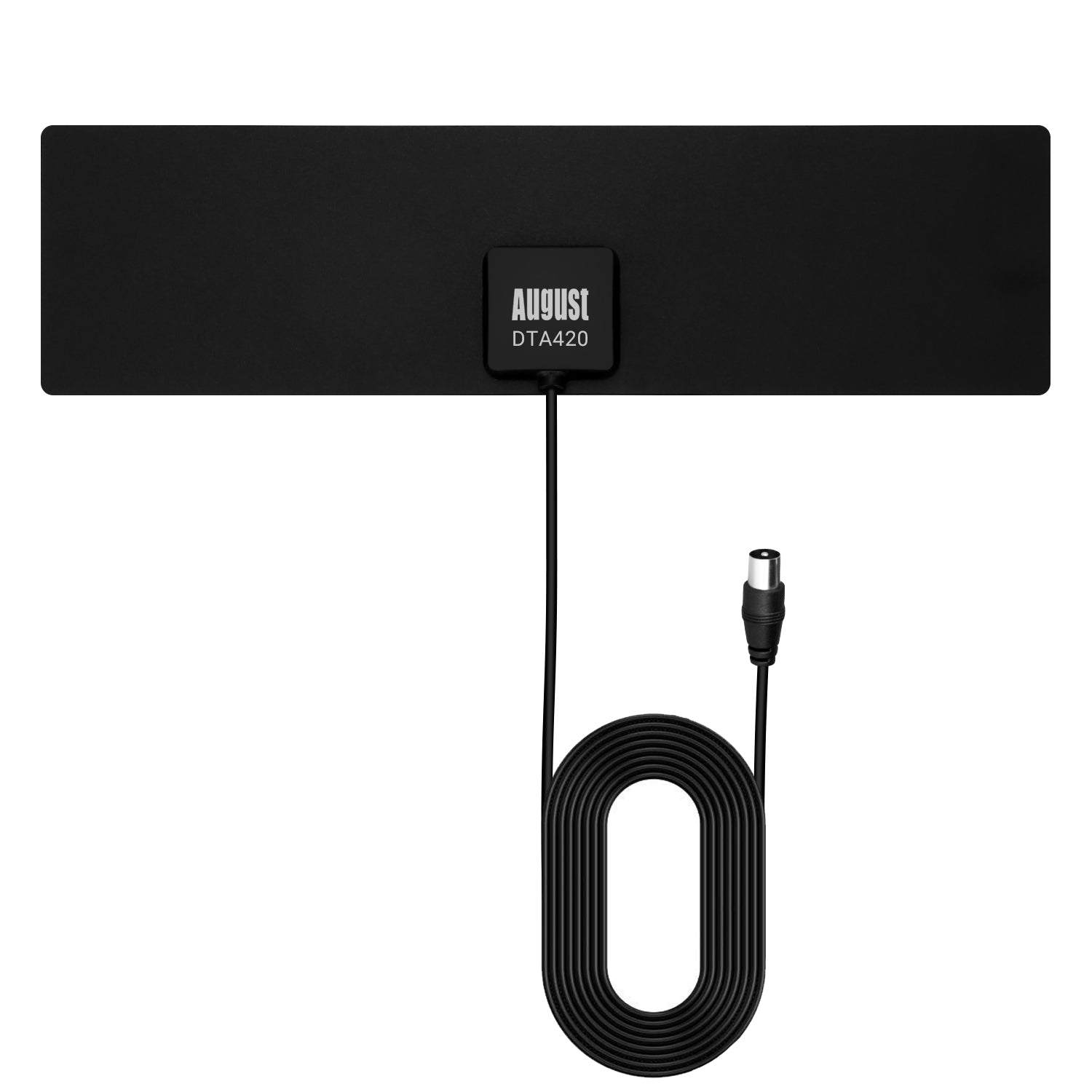 August DTA420 Flat Digital TV Antenna - High Gain Indoor HDTV Antenna for Freeview Channels | 5dBi Reception, Window/Wall Mount | Perfect for Home, Office & RV Use