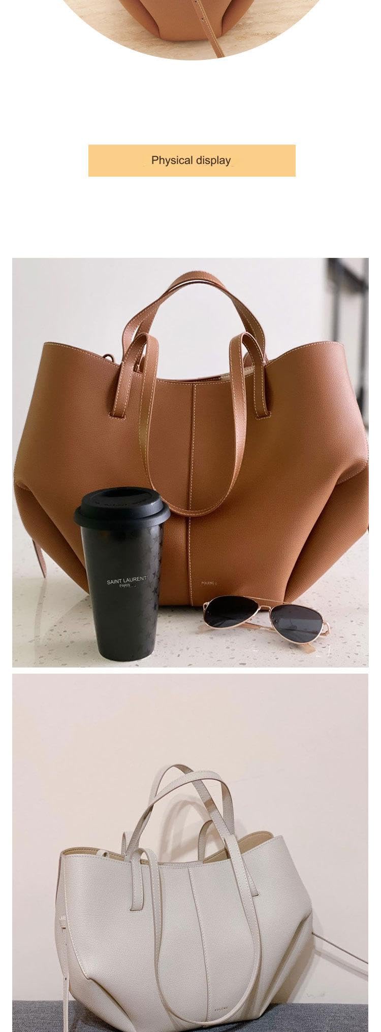 Stylish Women's Cowhide Tote Bag - French Inspired Designer Handbag for Work, Travel & Everyday Use