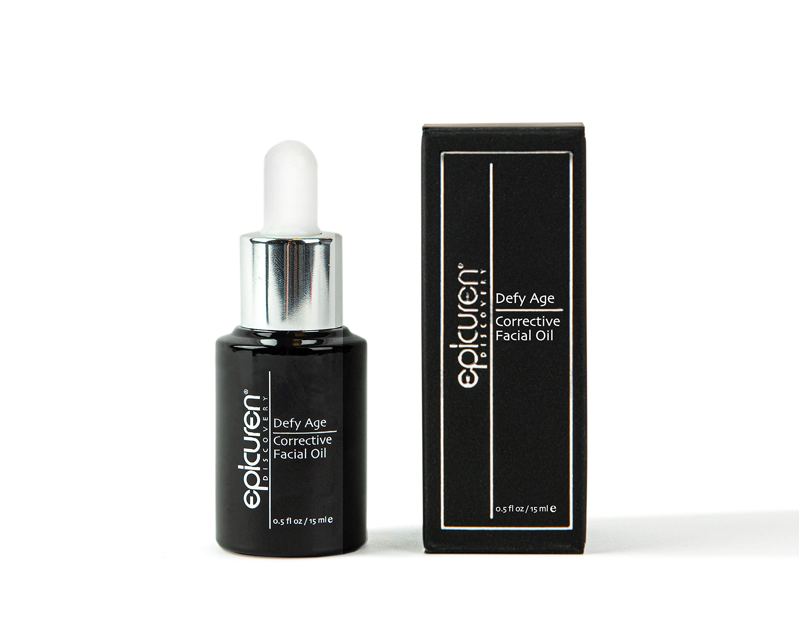 Epicuren DISCOVERY Defy Age Corrective Facial Oil - 0.5 fl oz Anti-Aging Treatment for Wrinkles & Fine Lines | Perfect for Night Routine & Dry Skin Care