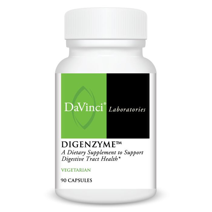 Davinci Labs Digenzyme™ - 90 Vegetarian Capsules for Digestive Support & Gut Health - Ideal for Travel, Meals & Digestive Comfort