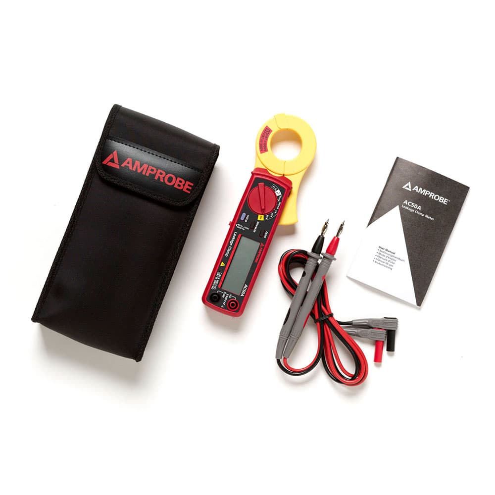 Amprobe 3033017 AC50A 400V/60A AC Leakage Clamp Meter with Resistance & Continuity Beeper - Professional Electrical Tester for HVAC, Automotive & Industrial Maintenance