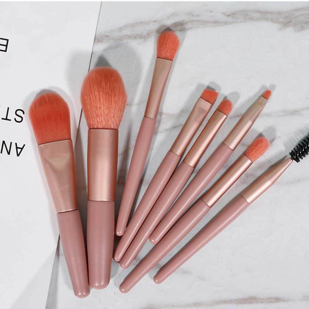 8Pcs Makeup Brush Set - Eyeshadow & Blush Brushes for Beginners | Professional Beauty Tools for Daily Makeup