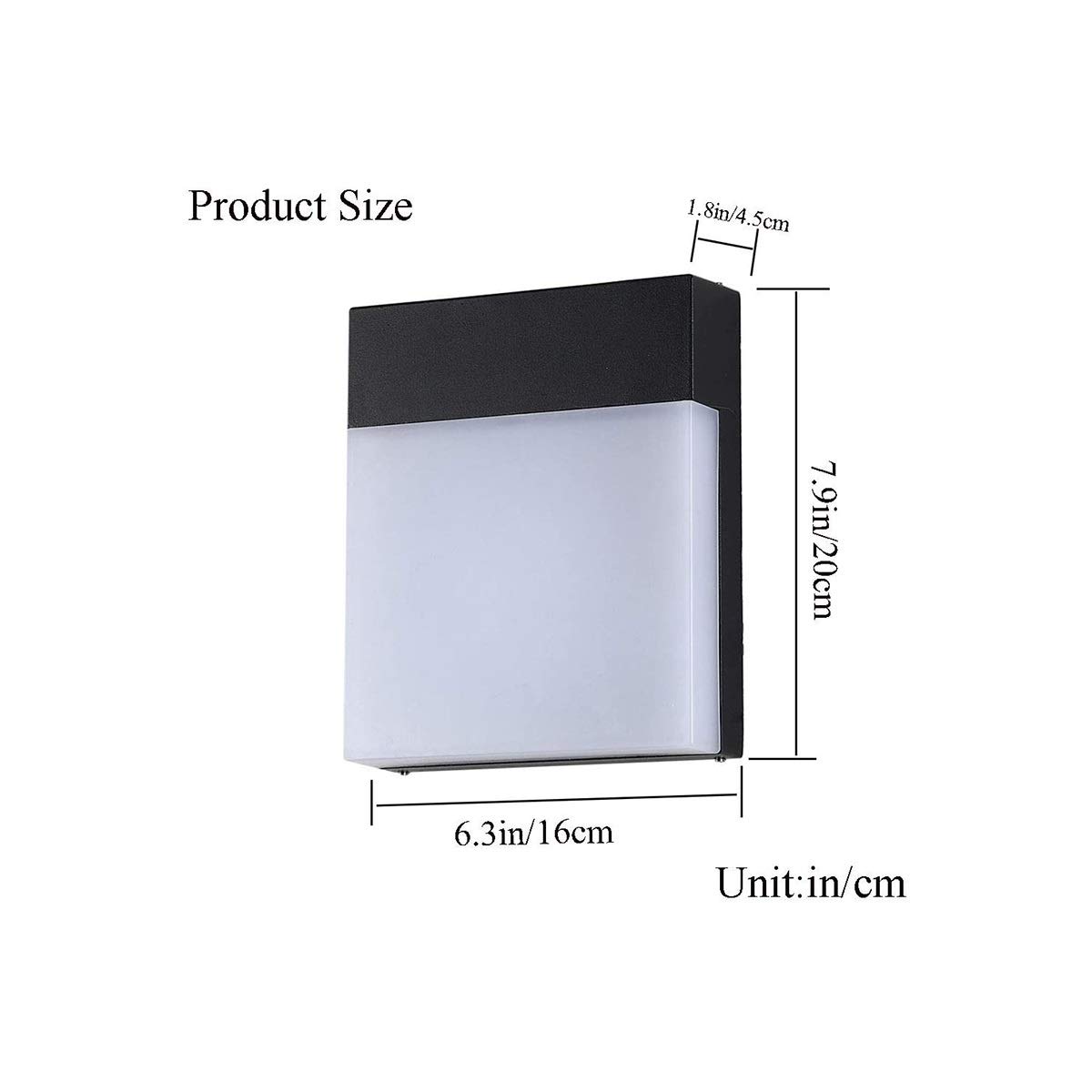 Waterproof LED Wall Sconce Light with Motion Sensor - White Outdoor Wall Mounted Fixture for Garden, Bathroom & Balcony | Energy-Efficient Cool White Lighting with Lampshade | Weatherproof Exterior Security Light