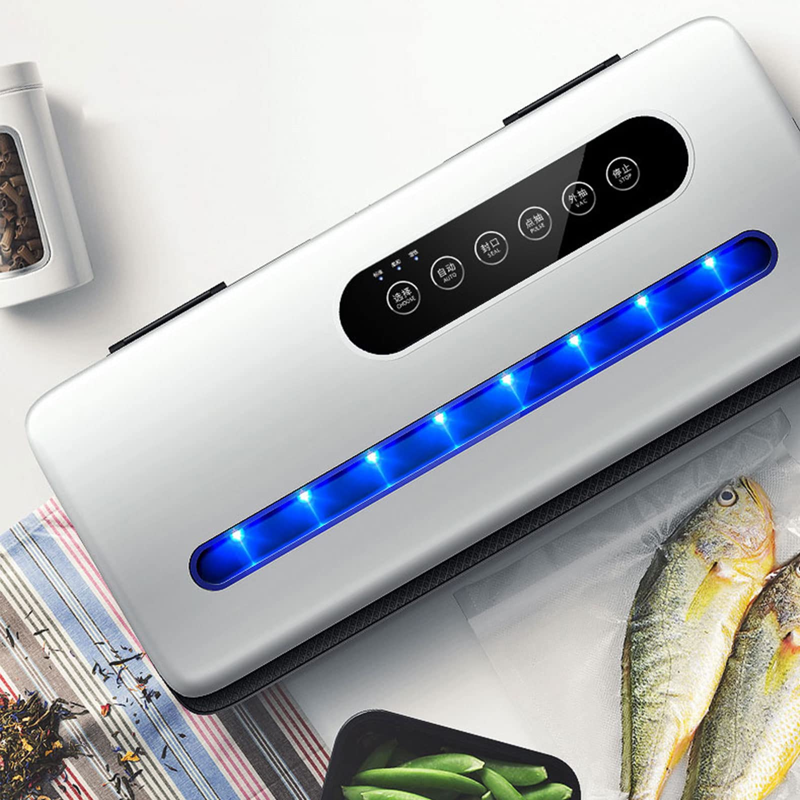 L&Y Automatic Vacuum Sealer Machine for Food Preservation - Compact Vacuum Sealing System for Sous Vide, Dry & Moist Foods | Perfect for Meal Prep, Sous Vide Cooking & Long-Term Food Storage
