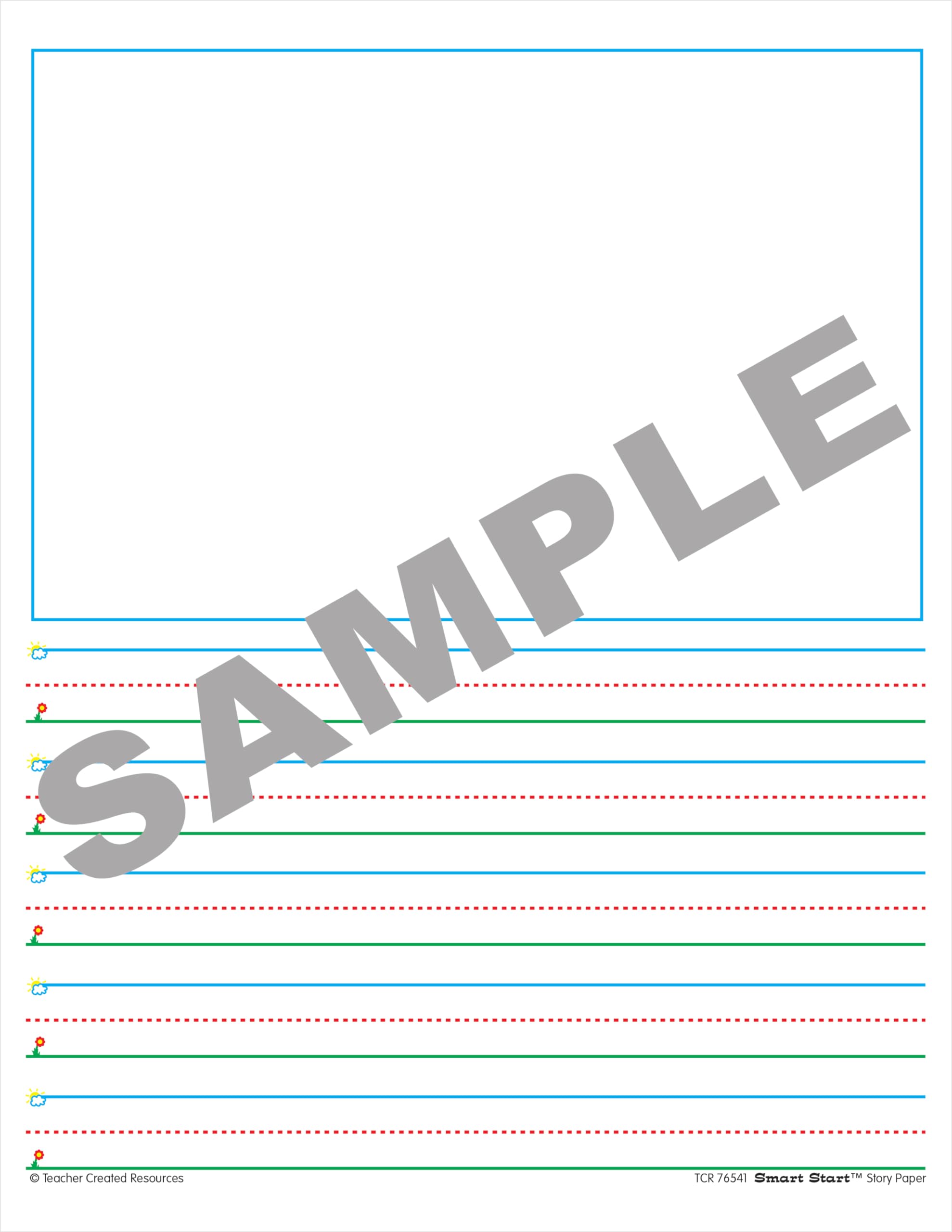 Smart Start Story Paper for Kids - Primary Writing Paper with Dotted Lines for Handwriting Practice - Perfect for Kindergarten, Preschool & Homeschool Learning - Use for Journals, Letters & Creative Writing