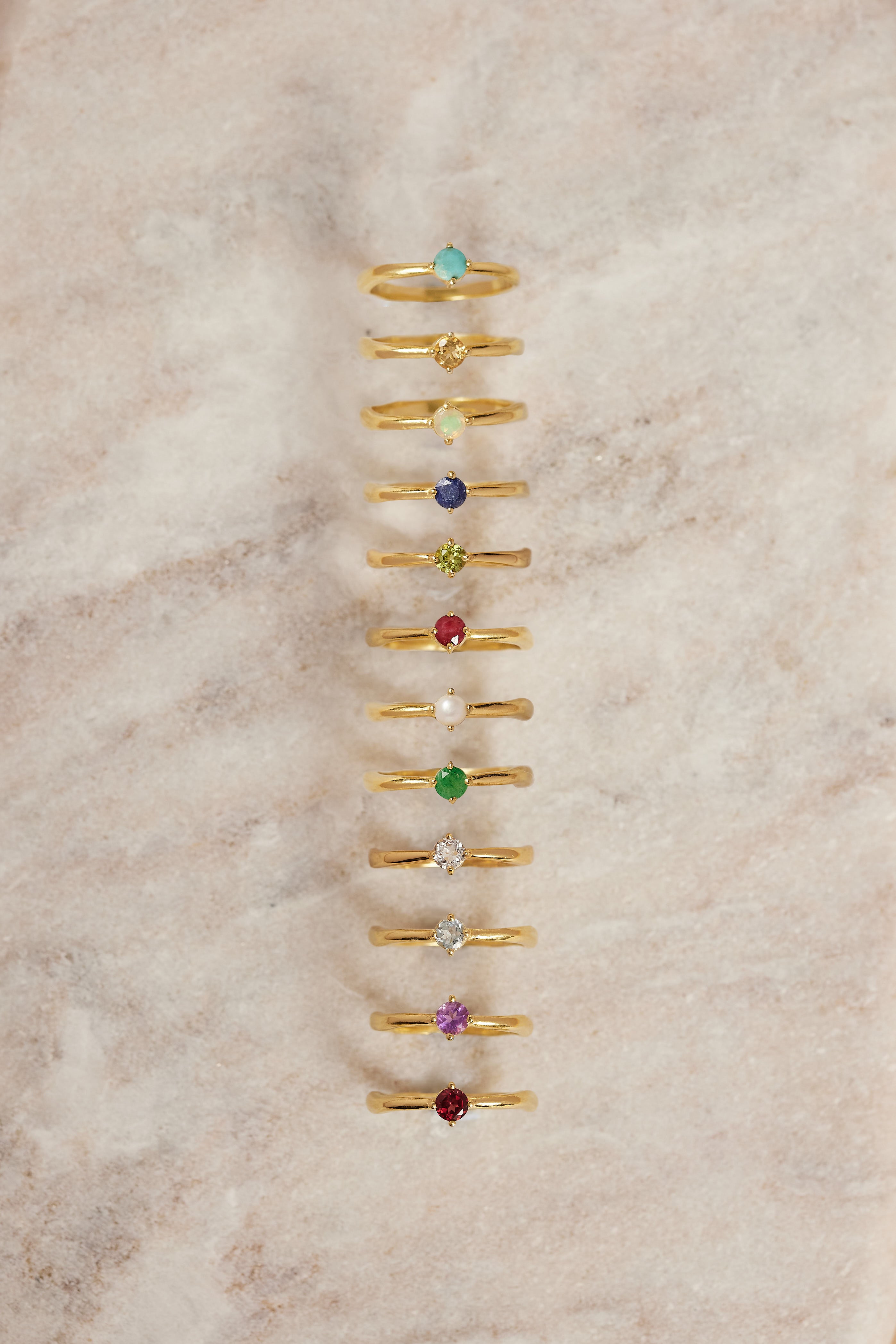 April Birthstone Ring - Genuine Topaz Gold Jewelry for Women, Perfect Gift for April Birthdays, Anniversaries & Special Occasions
