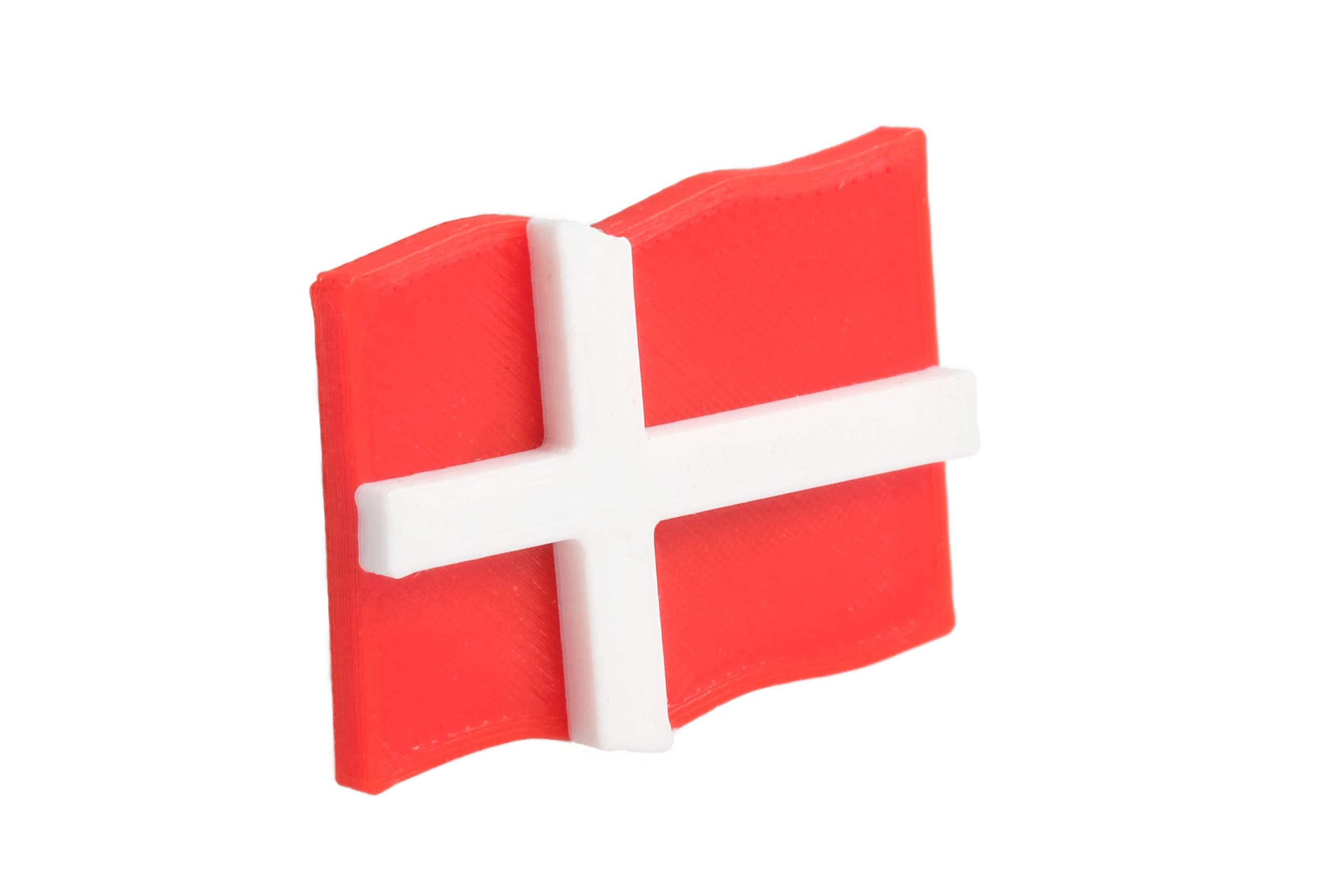 Denmark Flag Shoe Charm - Handmade Pride Accessory for Shoes & Sneakers
